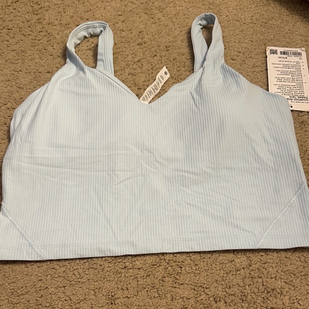 Lululemon Athletica Sky Blue Ribbed Tank